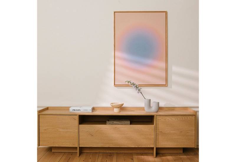 IDIMEX Lowboard KLINT, Fernsehtisch für 80" TV mit Kabeldurchlass Holzoptik Cremona Eiche von IDIMEX