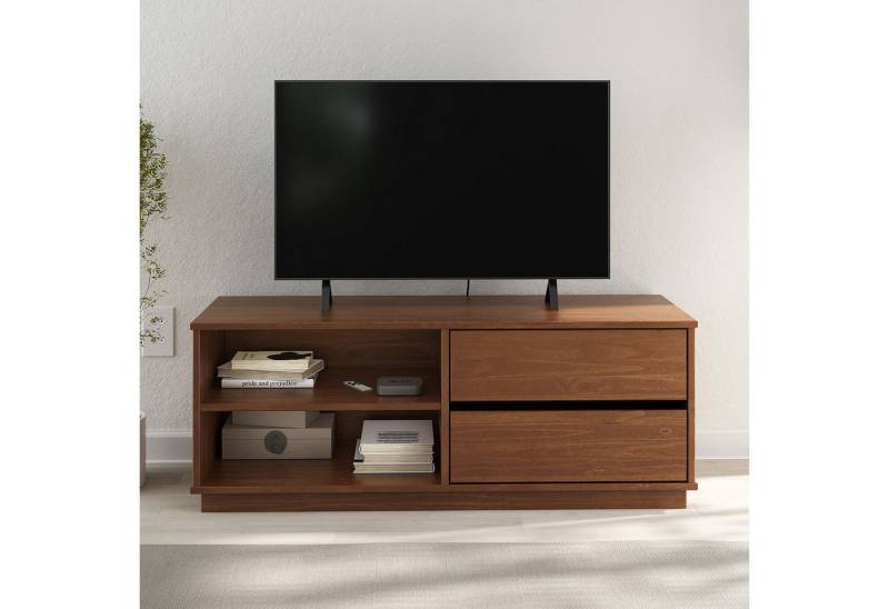 IDIMEX Lowboard MAITE, TV Lowboard in Kastanie farben aus Massivholz 110cm 2 Schubladen und A von IDIMEX