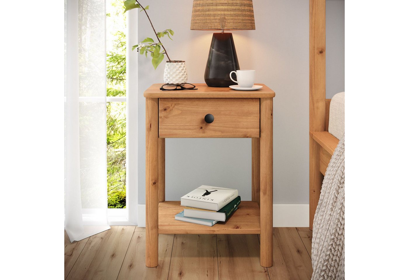 IDIMEX Nachtkommode APOANA, Nachttisch Nachtschrank modern Holz Nachtkommode skandinavisch von IDIMEX