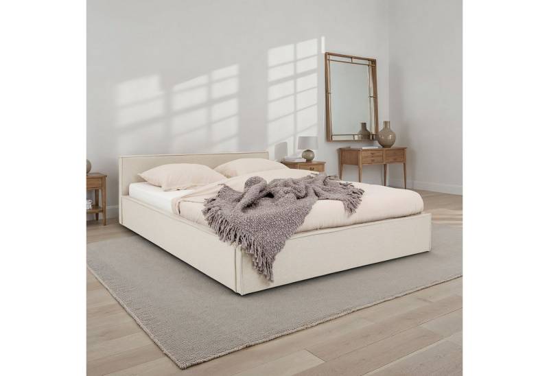 IDIMEX Polsterbett PESARO, Doppelbett 140x200 cm mit Lattenrost Kopfteil Leinen Optik Cremeweiß IDIMEX Polsterbett PESARO, Doppelbett 140x200 cm mit Lattenrost Kopfteil Leinen Optik Cremeweiß von IDIMEX