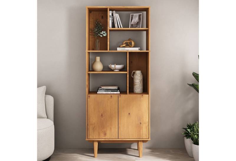 IDIMEX Regal SIMONA, Modernes Holzregal mit Türen & offenen Fächern Design eiche farben von IDIMEX