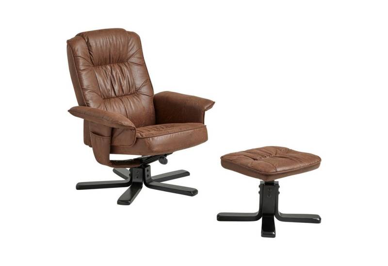 IDIMEX Relaxsessel CHARLY, Fernsehsessel mit Hocker, TV-Sessel neigungsverstellbar Lederoptik von IDIMEX