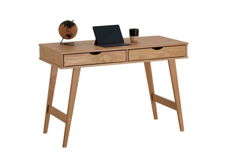 IDIMEX Schreibtisch MILO, Bürotisch mit 2 Schubladen aus Massivholz Konsolentisch Massivholz, E von IDIMEX