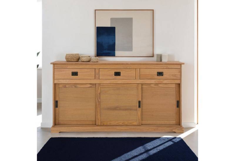 IDIMEX Sideboard SAVONA, Sideboard SAVONA, Kommode, Kiefer massiv, mit 3 Türen Schubladen, Buff IDIMEX Sideboard SAVONA, Sideboard SAVONA, Kommode, Kiefer massiv, mit 3 Türen Schubladen, Buff von IDIMEX