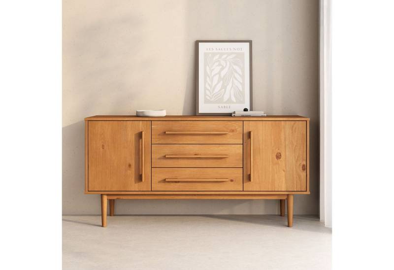 IDIMEX Sideboard TECCA, Kommode mit 2 Türen und 3 Schubladen aus Massivholz Eiche farben IDIMEX Sideboard TECCA, Kommode mit 2 Türen und 3 Schubladen aus Massivholz Eiche farben von IDIMEX
