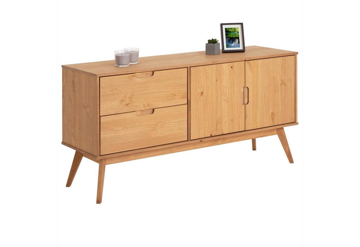 IDIMEX Sideboard TIVOLI, Sideboard Kommode Kiefer massiv 2 Türen Schublade skandinavisch Buffet von IDIMEX