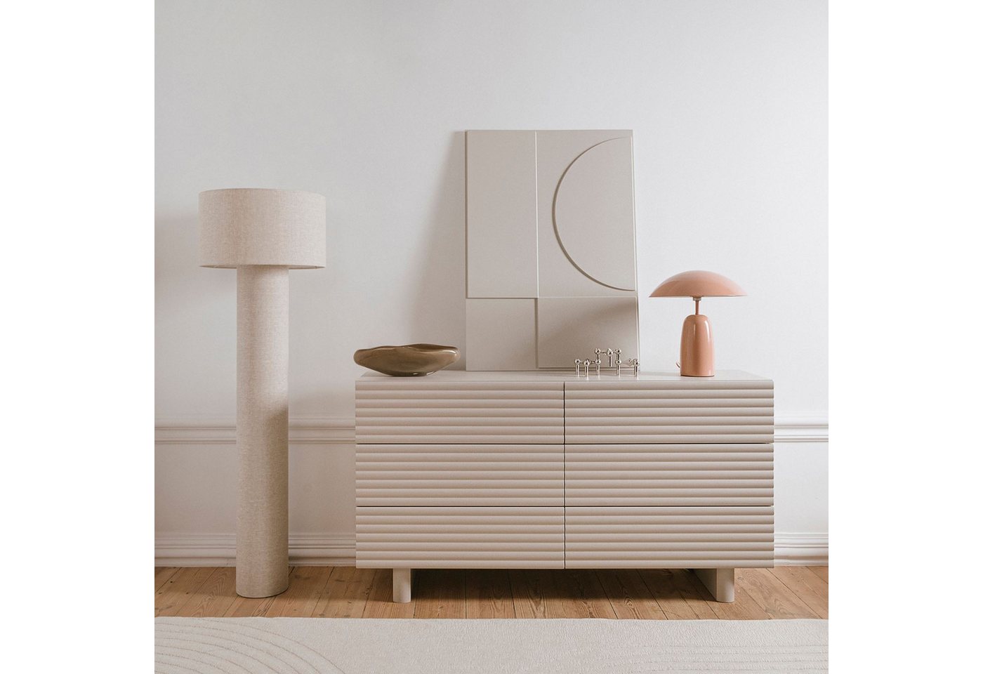 IDIMEX Sideboard TURKU, Sideboard mit 6 Schubladen Push to open modern Kaschmir IDIMEX Sideboard TURKU, Sideboard mit 6 Schubladen Push to open modern Kaschmir von IDIMEX