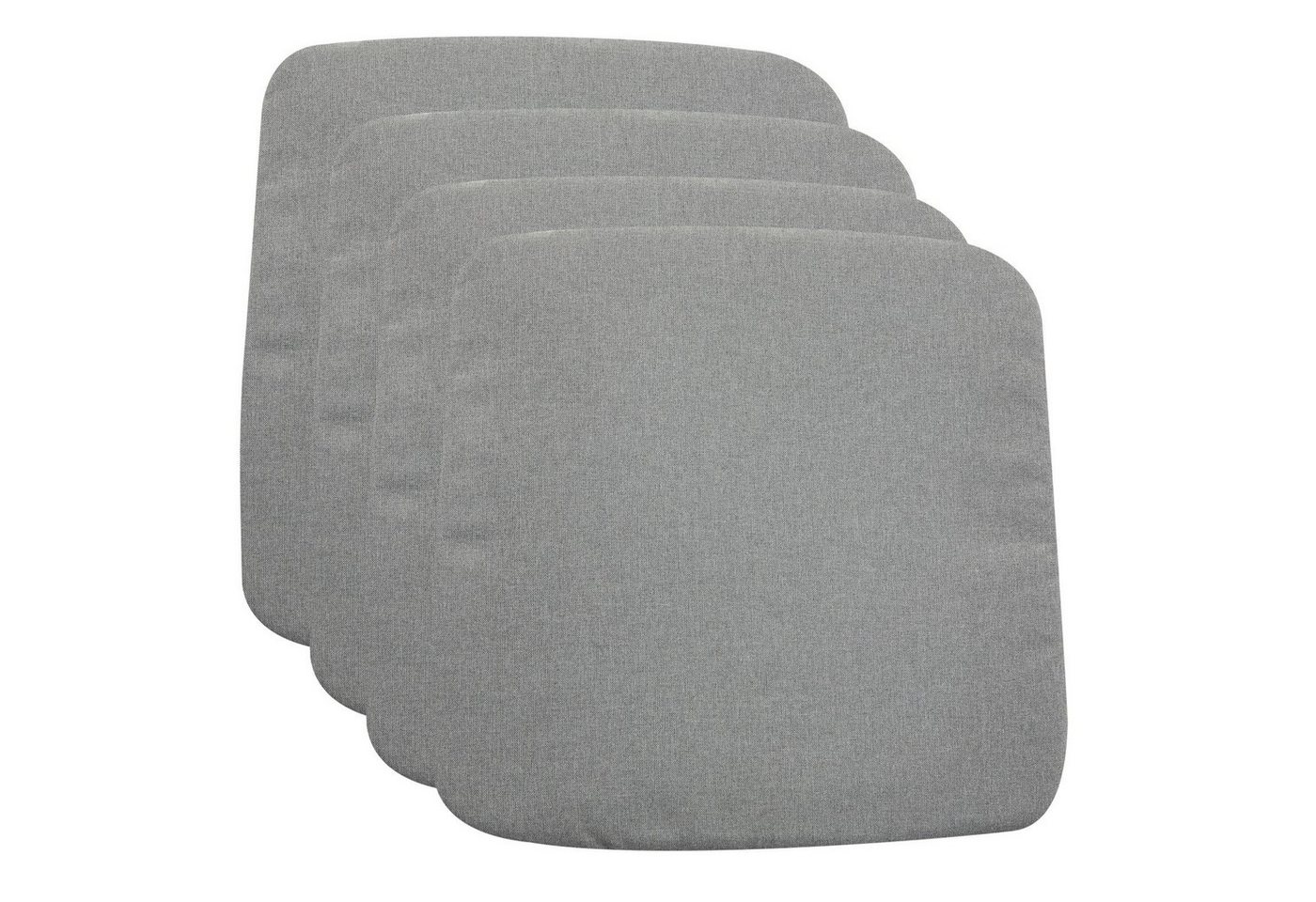 IDIMEX Sitzkissen CHIARA, Sitzkissen grau für Stuhl gepolstert und mit Bezug aus Stoff Anti-Ruts von IDIMEX