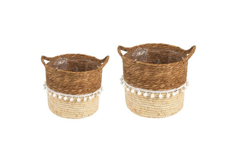 IDIMEX Übertopf LINI, Pflanzkorb 2er Set Seegras braun/natur von IDIMEX