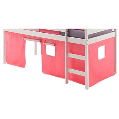 IDIMEX Vorhang Gardine Bettvorhang Classic zu Hochbett Rutschbett Spielbett in pink/rosa von IDIMEX