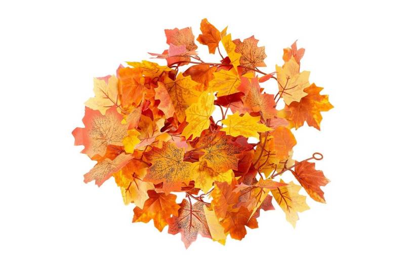 Kunstgirlande HERBST, IDIMEX, Höhe 5 cm, Girlande mit Ahornblättern aus Kunstoff und flexiblen Metalldraht 176 von IDIMEX