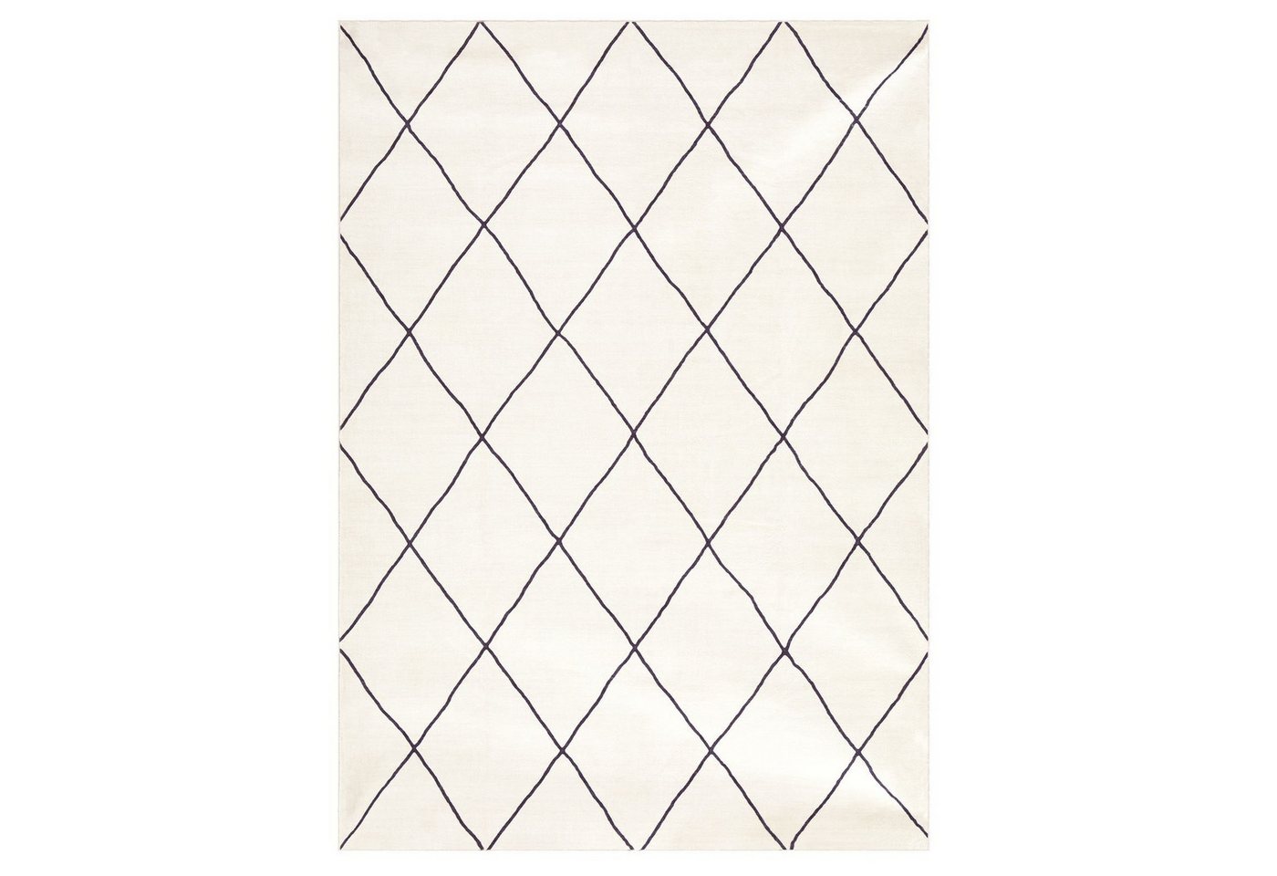 IDIMEX Teppich RHOMB, Wohnzimmerteppich 160x230cm waschbar mit Linien-Design Rauten creme IDIMEX Teppich RHOMB, Wohnzimmerteppich 160x230cm waschbar mit Linien-Design Rauten creme von IDIMEX