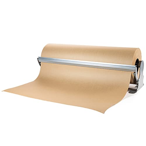 IDL Packaging 61 cm Kraftpapierrollenspender & Cutter für Rollen bis zu 61 cm Breite und 22,9 cm Durchmesser - Tischplatten-Papierhalter aus verstärktem Stahl mit einem Cutter - für Kraft- und IDL Packaging 61 cm Kraftpapierrollenspender & Cutter für Rollen bis zu 61 cm Breite und 22,9 cm Durchmesser - Tischplatten-Papierhalter aus verstärktem Stahl mit einem Cutter - für Kraft- und von IDL Packaging