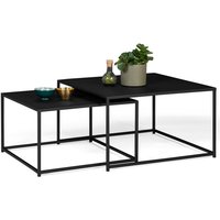 2er-Set Couchtische davis 60/70 aus mattschwarzem Metall im Industriedesign 2er-Set Couchtische davis 60/70 aus mattschwarzem Metall im Industriedesign von IDMARKET