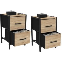 Idmarket - 2er-Set Nachttische utah 2 Schubladen Idmarket - 2er-Set Nachttische utah 2 Schubladen von IDMARKET
