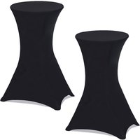 2er-Set schwarze Bezüge für hohen Klapptisch 105 cm von IDMARKET