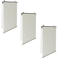 Idmarket - 3er-Set Rollos B.124 x h. 225 cm für Pergola ecru von IDMARKET