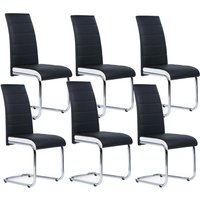 6er-Set Esszimmerstühle mia schwarz mit weißer Umrandung 6er-Set Esszimmerstühle mia schwarz mit weißer Umrandung von IDMARKET