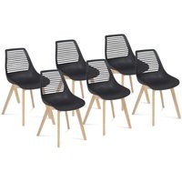 6er-Set bonnie Esszimmerstühle in Schwarz 6er-Set bonnie Esszimmerstühle in Schwarz von IDMARKET