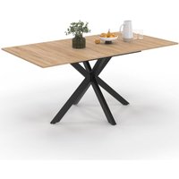 Ausziehbarer Esstisch Rechteck ALIX 4-8 Personen Spinnenbein Holz und Schwarz 120-160 cm Ausziehbarer Esstisch Rechteck ALIX 4-8 Personen Spinnenbein Holz und Schwarz 120-160 cm von IDMARKET