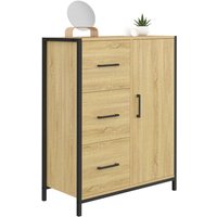 Badezimmerkommode DETROIT 3 Schubladen 1 Schrank Industriedesign Badezimmerkommode DETROIT 3 Schubladen 1 Schrank Industriedesign von IDMARKET