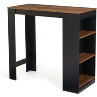 Bartisch barth 2 bis 4 Personen schwarzes Holz Tischplatte in dunkler Holzoptik von IDMARKET