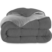 Bettdecke 140x200 CM ZOE Fleece biface hellgrau und grau 400 gr Bettdecke 140x200 CM ZOE Fleece biface hellgrau und grau 400 gr von IDMARKET