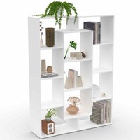 Bücherregal COLETTE mit 11 Fächern weiß H.143 cm Bücherregal COLETTE mit 11 Fächern weiß H.143 cm von IDMARKET