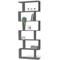 Bücherregal sofia S-Form Holz grau 189 cm Bücherregal sofia S-Form Holz grau 189 cm von IDMARKET