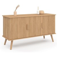 Buffet 110 cm juliette effet lattes 3 portes von IDMARKET