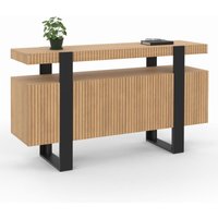 Buffet 140 cm octave 4 portes effet lattes von IDMARKET