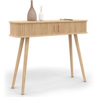 Console ROMIE effet lattes 2 portes coulissantes Console ROMIE effet lattes 2 portes coulissantes von IDMARKET