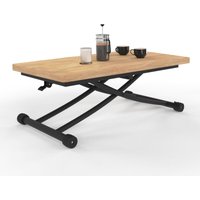 Couchtisch 2-in-1 aufklappbar in Esstisch 6-8 Personen Tablett Portfolio URBANA Holz und Schwarz Industriedesign Couchtisch 2-in-1 aufklappbar in Esstisch 6-8 Personen Tablett Portfolio URBANA Holz und Schwarz Industriedesign von IDMARKET