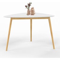 Esstisch gaia 4 Personen weiße Tischplatte Holzbeine 110 cm von IDMARKET