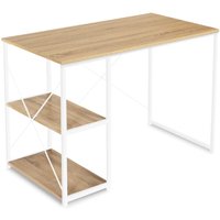 Idmarket - Gerader Schreibtisch detroit Industriedesign Holz und Metall weiß Idmarket - Gerader Schreibtisch detroit Industriedesign Holz und Metall weiß von IDMARKET