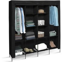 Großer Kleiderschrank Kleiderschrank faltbar Kleiderschrank Stoff schwarz Dressing double xxl von IDMARKET