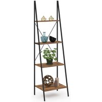 Idmarket - hawkins Leiterregal mit 4 Ebenen aus dunklem Holz Industriedesign 170 cm Idmarket - hawkins Leiterregal mit 4 Ebenen aus dunklem Holz Industriedesign 170 cm von IDMARKET