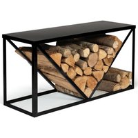 Horizontaler Kaminholzständer aus schwarzem Stahl Horizontaler Kaminholzständer aus schwarzem Stahl von IDMARKET