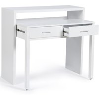 Idmarket - Ausziehbarer Schreibtisch max weiß von IDMARKET