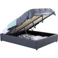 Doppelkastenbett miami mit Lattenrost 160 x 200 cm pvc grau Doppelkastenbett miami mit Lattenrost 160 x 200 cm pvc grau von IDMARKET