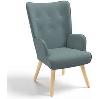 Idmarket - Skandinavischer Sessel ivar, Stoffbezug in Eukalyptusgrün Idmarket - Skandinavischer Sessel ivar, Stoffbezug in Eukalyptusgrün von IDMARKET