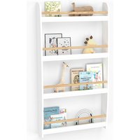 Kinder Wandregal PAULETTE 4 Regale weiß und Holz Kinder Wandregal PAULETTE 4 Regale weiß und Holz von IDMARKET