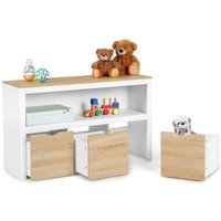 Kindermöbel MANA weiß und Buche 3 Würfelschubladen auf Rollen Kindermöbel MANA weiß und Buche 3 Würfelschubladen auf Rollen von IDMARKET