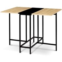 Klappbarer Konsolentisch edi 2-4 Personen Buchenholzoptik und schwarz Industriedesign 103 x 76 cm Klappbarer Konsolentisch edi 2-4 Personen Buchenholzoptik und schwarz Industriedesign 103 x 76 cm von IDMARKET