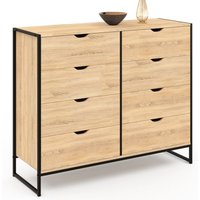 Idmarket - Kommode mit 8 Schubladen detroit 115 cm Industriedesign Idmarket - Kommode mit 8 Schubladen detroit 115 cm Industriedesign von IDMARKET