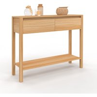 Konsole mit 2 Schubladen TOSCANE 1 Regal Teak-Effekt von IDMARKET