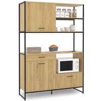 Küchenbuffet 120 CM DETROIT Möbel 3 Türen + 1 Schublade Industriedesign von IDMARKET