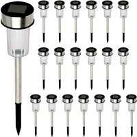 Set von 20 Solar-LED-Pollerleuchten Gartenlampen zum Bepflanzen von IDMARKET