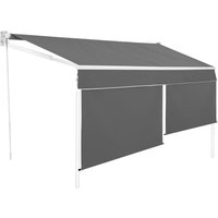 Manuelle Markise 4x3 M anthrazitgrau Volant H.1,50 M Manuelle Markise 4x3 M anthrazitgrau Volant H.1,50 M von IDMARKET