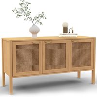 Niedriges Sideboard 110 cm EDHEN 3 Türen aus Holz und Rohrgeflecht Niedriges Sideboard 110 cm EDHEN 3 Türen aus Holz und Rohrgeflecht von IDMARKET